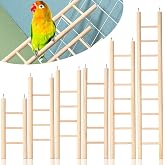Kigeli 6 Pcs Bird Ladders for Cockatiels, Wooden Ladders for Bird Cages | Wooden Bird Cage Ladders for Parakeets, Cockatiels, Parrots and Lovebirds, Hanging Climbing Toys with Hooks