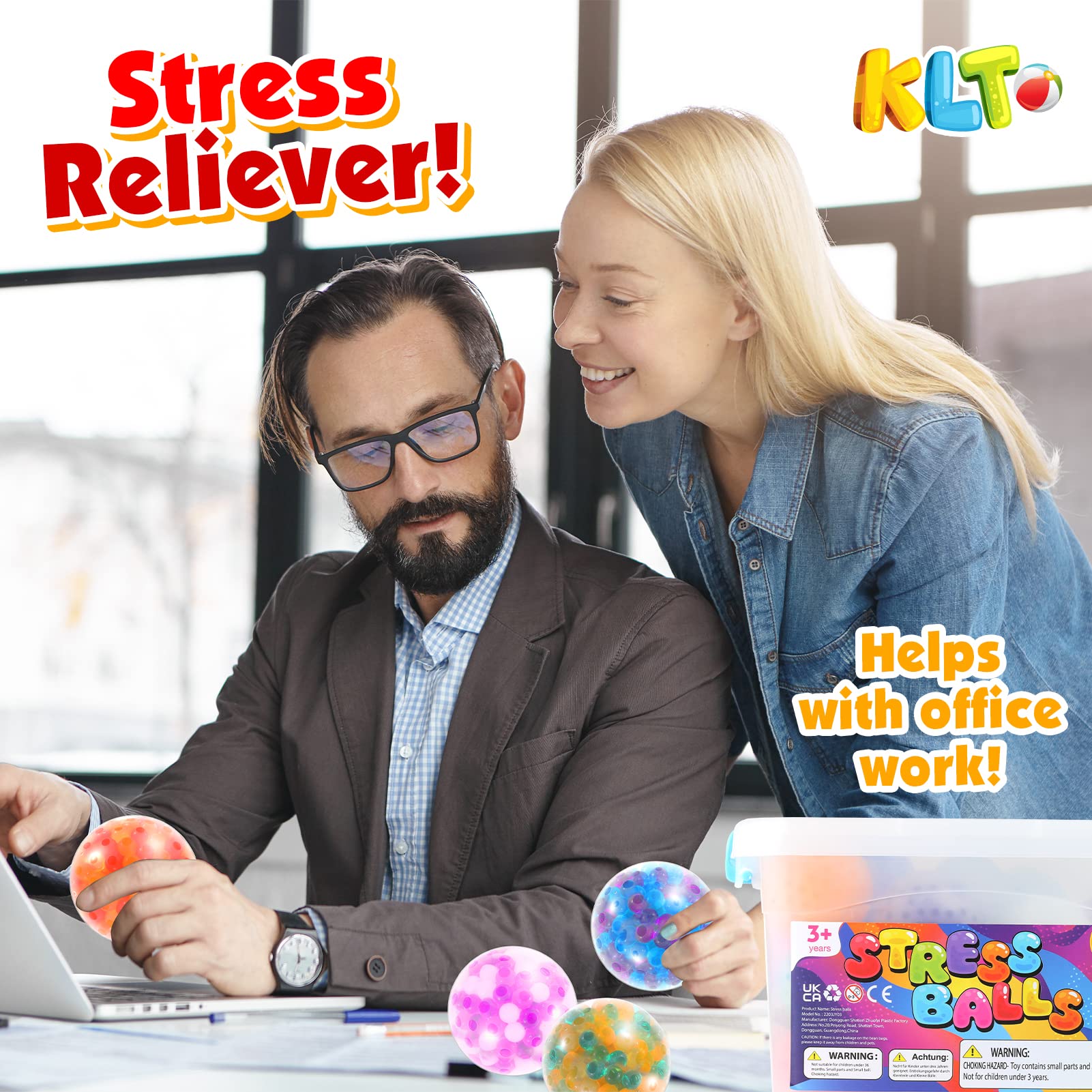Mua KLT Stress Balls Bulk Adults: 24Pack Fidget Toys Squishy Ball ...