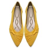 HIULYCENCE Pointed Toe Flats for Women Ballet Flats Comfortable Dressy Knit Lightweight Casual for Work Office Womens Flats