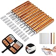 AUGSUN Wood Carving Knife Set - 20 PCS Hand Carving Tool Set for DIY Sculpture Carpenter Experts & Beginners