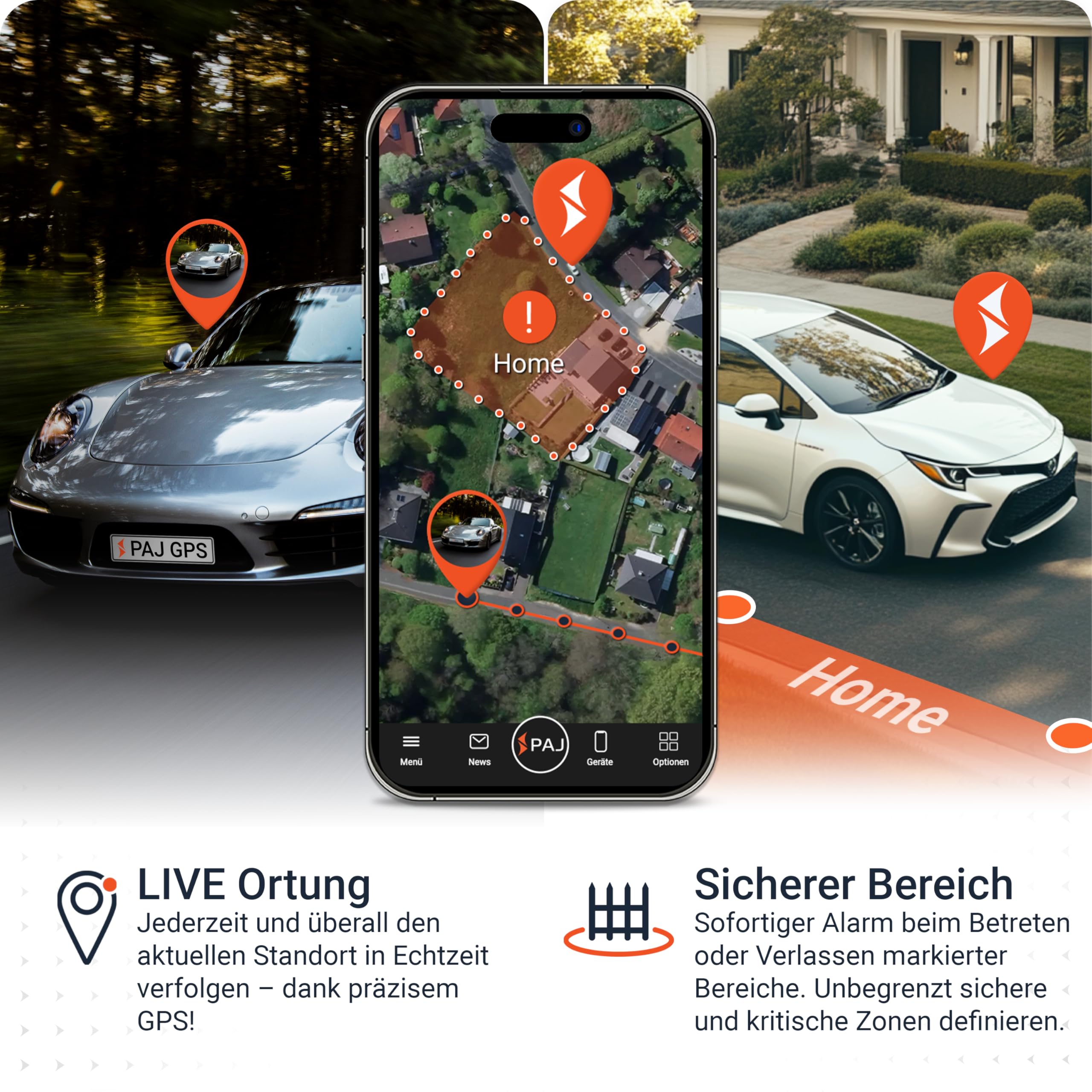 PAJ GPS - Power Finder 4G magnetischer Langzeit GPS-Tracker, Echtzeitortung für Oldtimer, Auto, Fahrzeuge, Boote, Anhänger, LKWs etc, bis zu 90 Tage ohne Aufladen, Alarmbenachrichtigungen per App 2