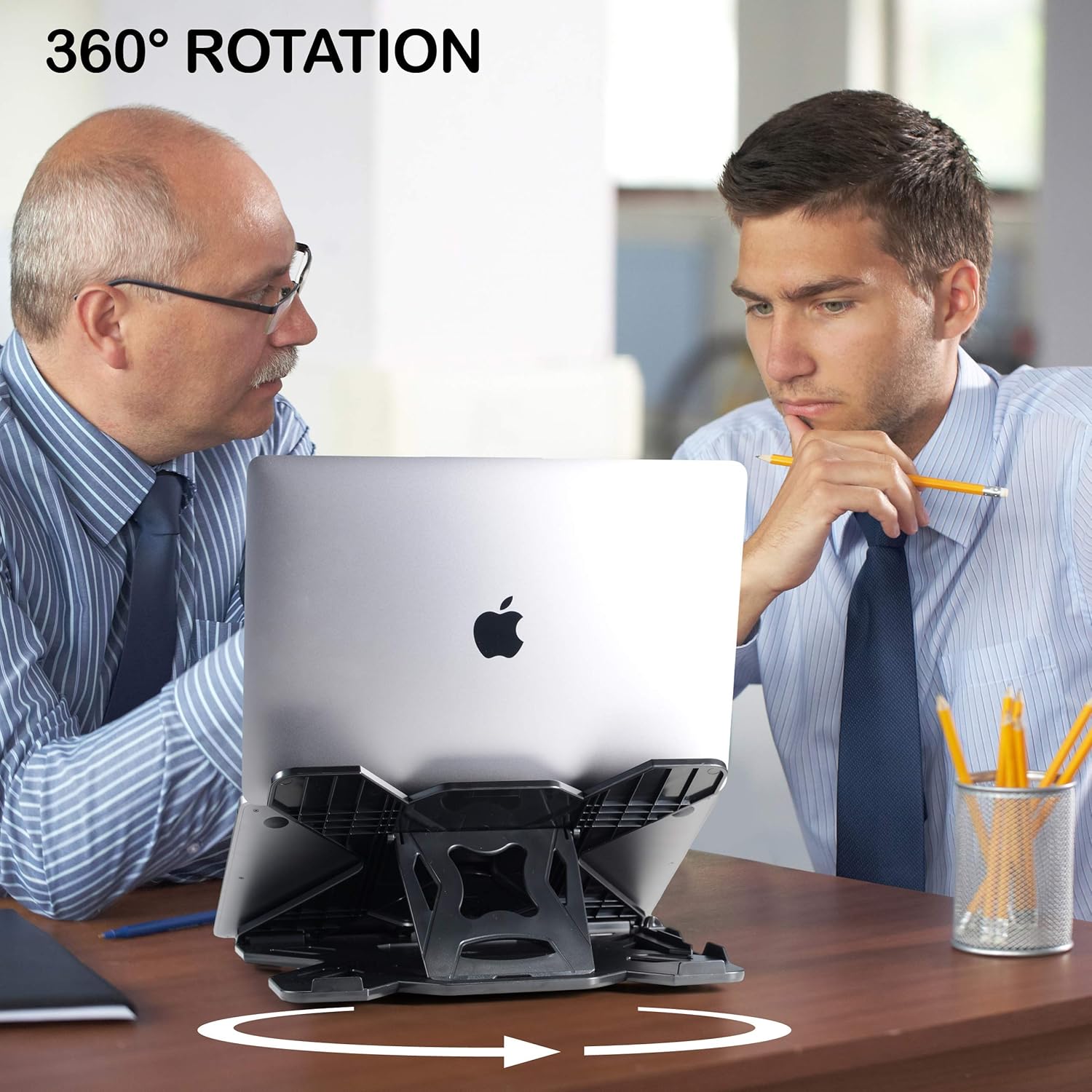 Laptop Stand for Desk, Adjustable Laptop Stand for Desk, Laptop Riser for MacBook Pro and Air 13 15 17 inch, Laptop Stands Adjustable, Ergonomic Computer Stand, Notebook Stand Patented SecureStop: Office Products
