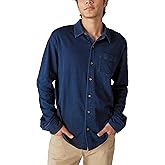 Lucky Brand Mens Lucky Brand Men's Indigo Knit Button Down Shirt