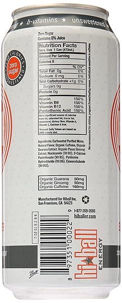 HIBALL ENERGY WATER, GRAPEFRUIT, 16 OZ