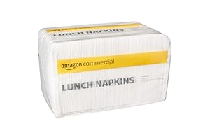 AmazonCommercial 1-Ply White Lunch Napkins (SOFI-067)|Bulk |Disposable Paper Napkins |Lunch Napkins |FSC Certified |250 Napkins per Pack (12 Packs)(12 x 12 Sheet)
