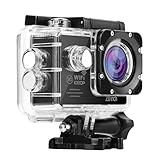 NEXGADGET Cámara Deportiva WiFi Impermeable IP68 FHD 1080P 12MP de Imagen y Vídeo Sumergible hasta 30m Gran Angular Lente de 140 Grados con Accesorios Múltiples