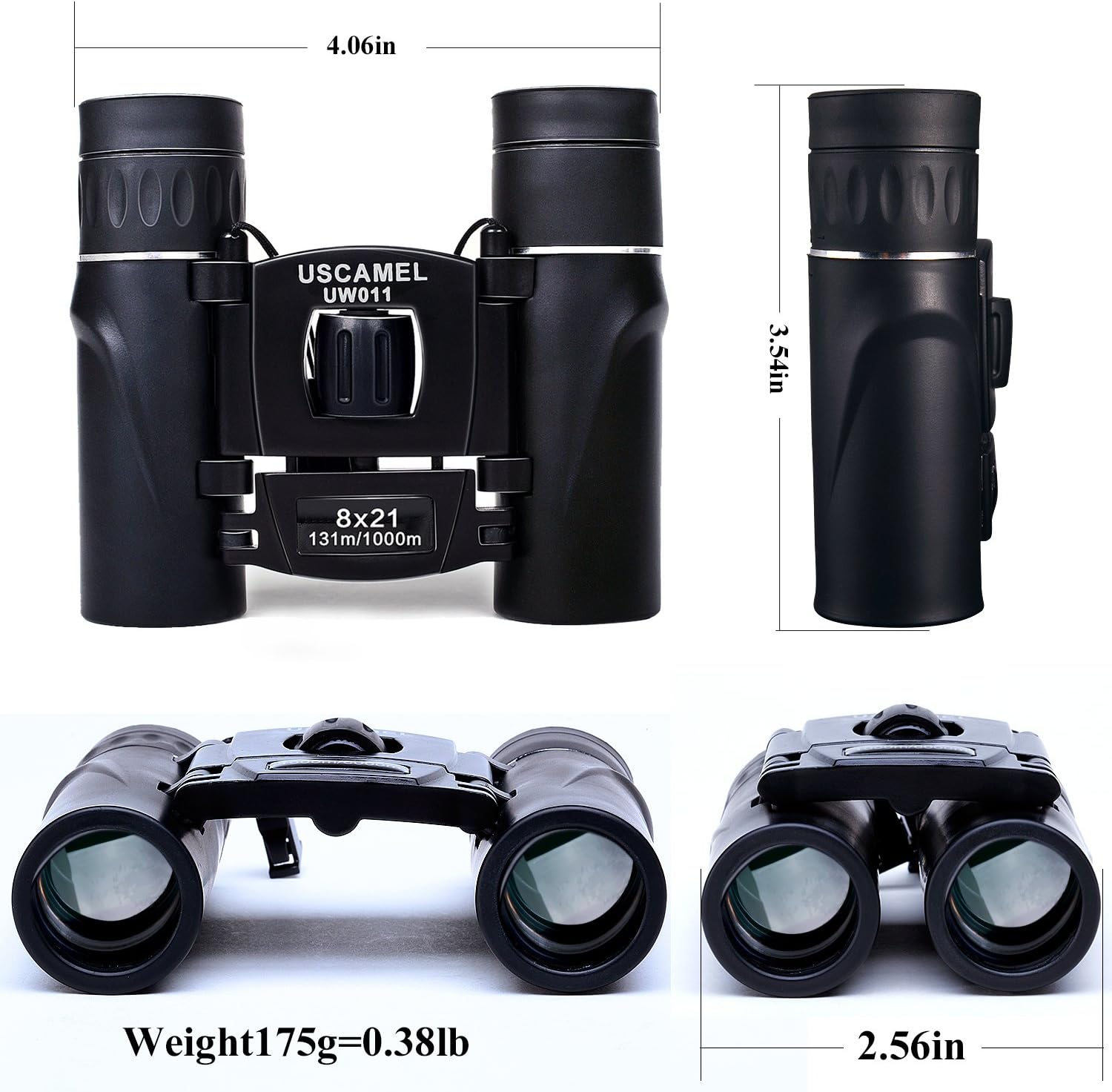 USCAMEL Folding Pocket Binoculars Compact Travel Mini Telescope HD Bak4 Optics Lenes Easy Focus 8x21 Colour Black : Camera & Photo