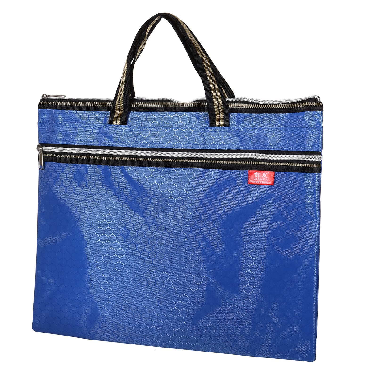 PATIKIL Waterproof Zipper File Bag, Documents Books Tools Storage Zip Pouch for Office Travel, Blue