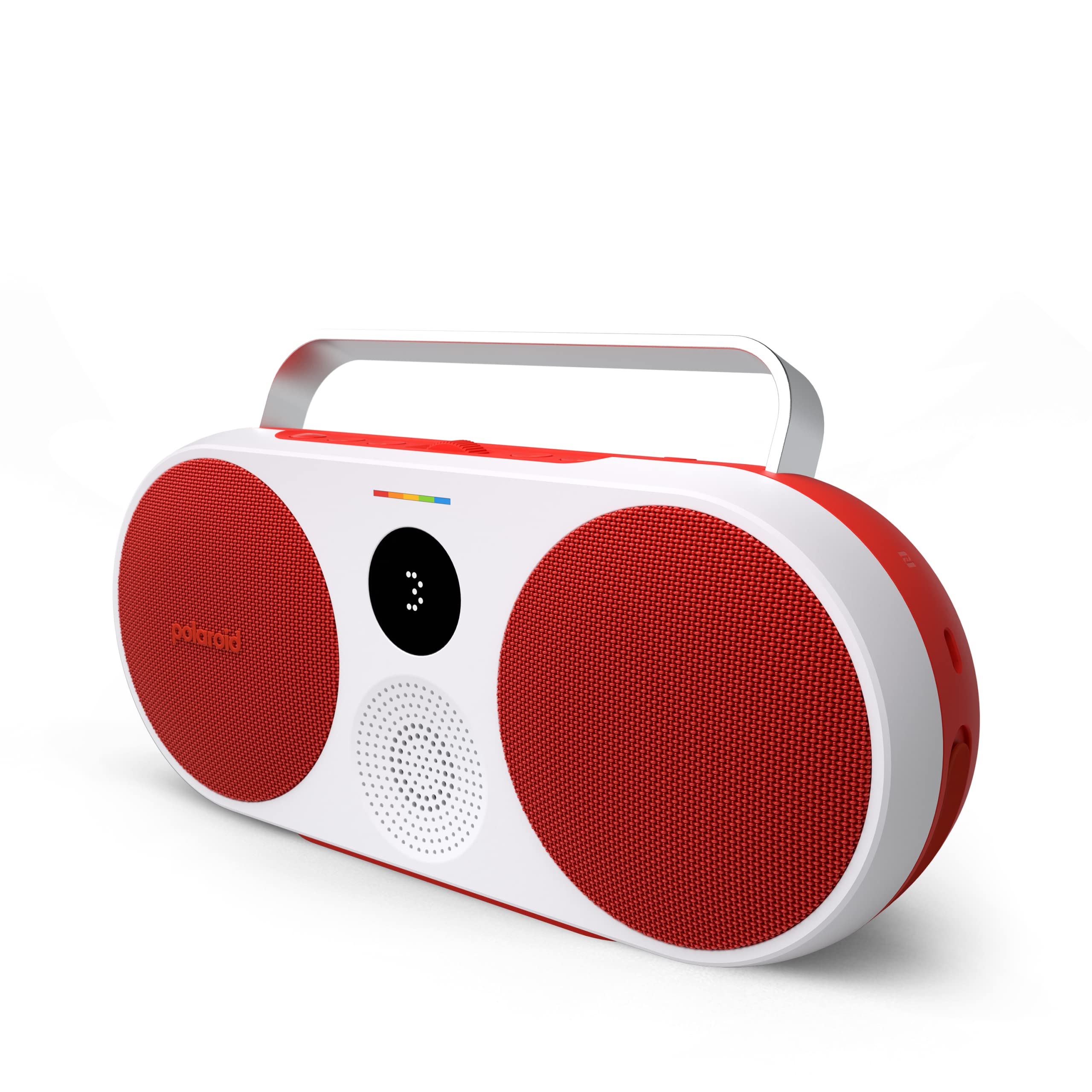 Polaroid 9091 P3 Music Player (Red) - Retro-Futuristic Boombox Wireless Bluetooth Speaker Rechargeable with Dual Stereo Pairing