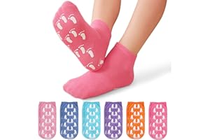 WANZHIHUI Grip Socks for Kids 6 Pairs Non Slip Grippy Sticky Anti Skid Slipper Socks for Yoga Barre Trampoline Gymnastics