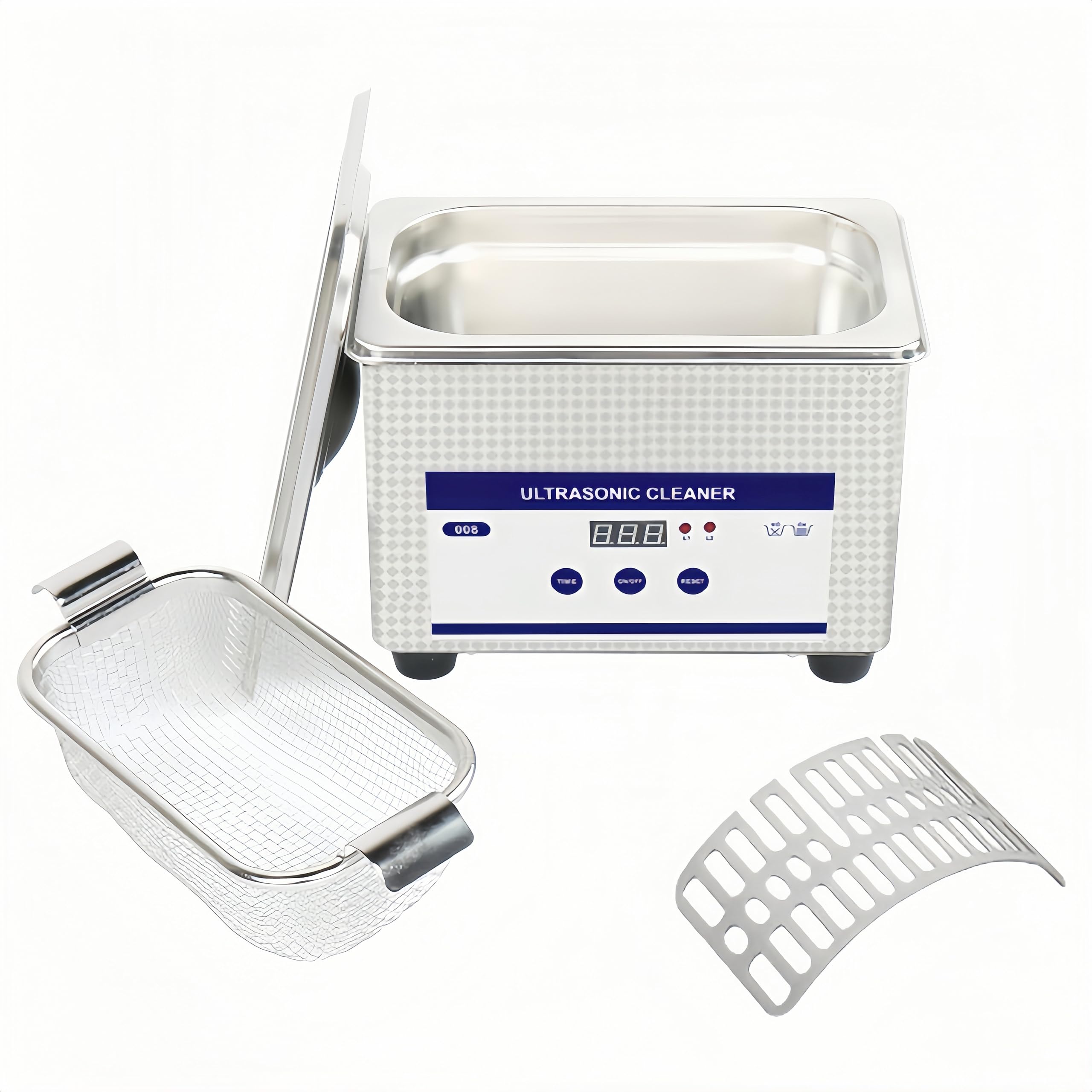 Photo 1 of 0.8L Ultrasonic Jewelry Cleaner, Professional Small Ultrasonic Industrial Parts Cleaner Machine, Lab Dental Ultra Sonic Cleaner for Jewelry Ring Retainers Eyeglasses Watchbands Makeup Brushes