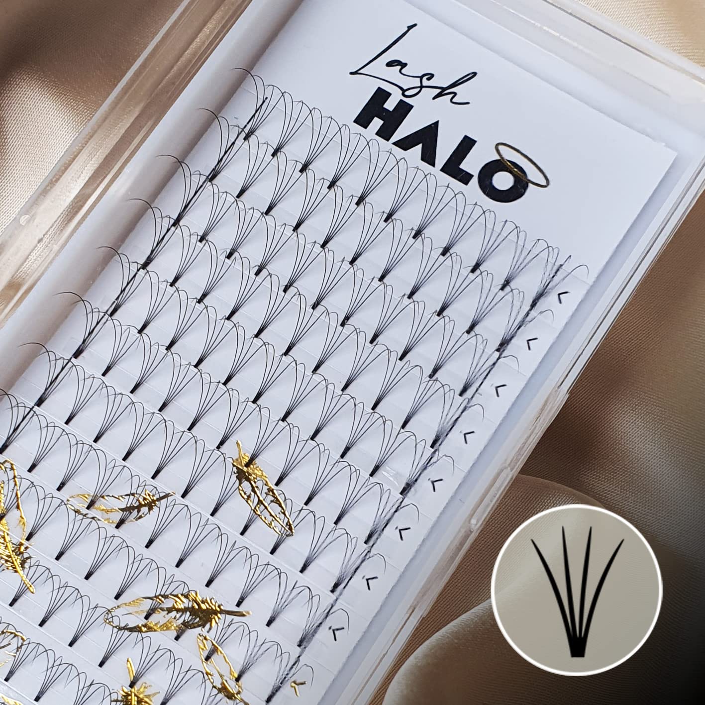 4D Pre Made Fans 0.10 D curl Eyelash Extensions Short Stem (15mm)