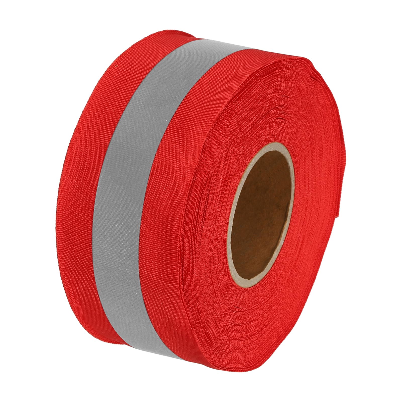 PATIKIL Reflective Tape Strip, 2" x 50Ft High Visibility Reflective Tape Sew-on DIY Warning Safety Fabric Webbing for Clothing Raincoats, Red
