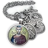 St. Olaf of Norway Keychain, Necklace or Clip, Patron Saint Confirmation Gift