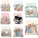 Book Lovers Magnetic Bookmark Gifts - Cosmisun 16 Pcs Reading Bookmarks for Women Cute Funny Book Mark Magnetic Cat Flower Book Mark Bookmark Page Markers Clip for Women Reading Students Teachers