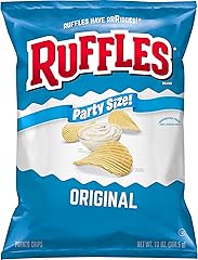 Ruffles Potato Chips Original Party Size Bag, Cheddar Cheese, 13 Ounce