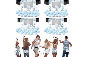 Lunmon 4 Sets Blue Bear Baby Shower Swing Shaking Balls Game Set Novelty Twerk Game Includes 40 Balls, Ribbon & Cardboard Boxes Bridal Shower Games for Outdoors Indoors