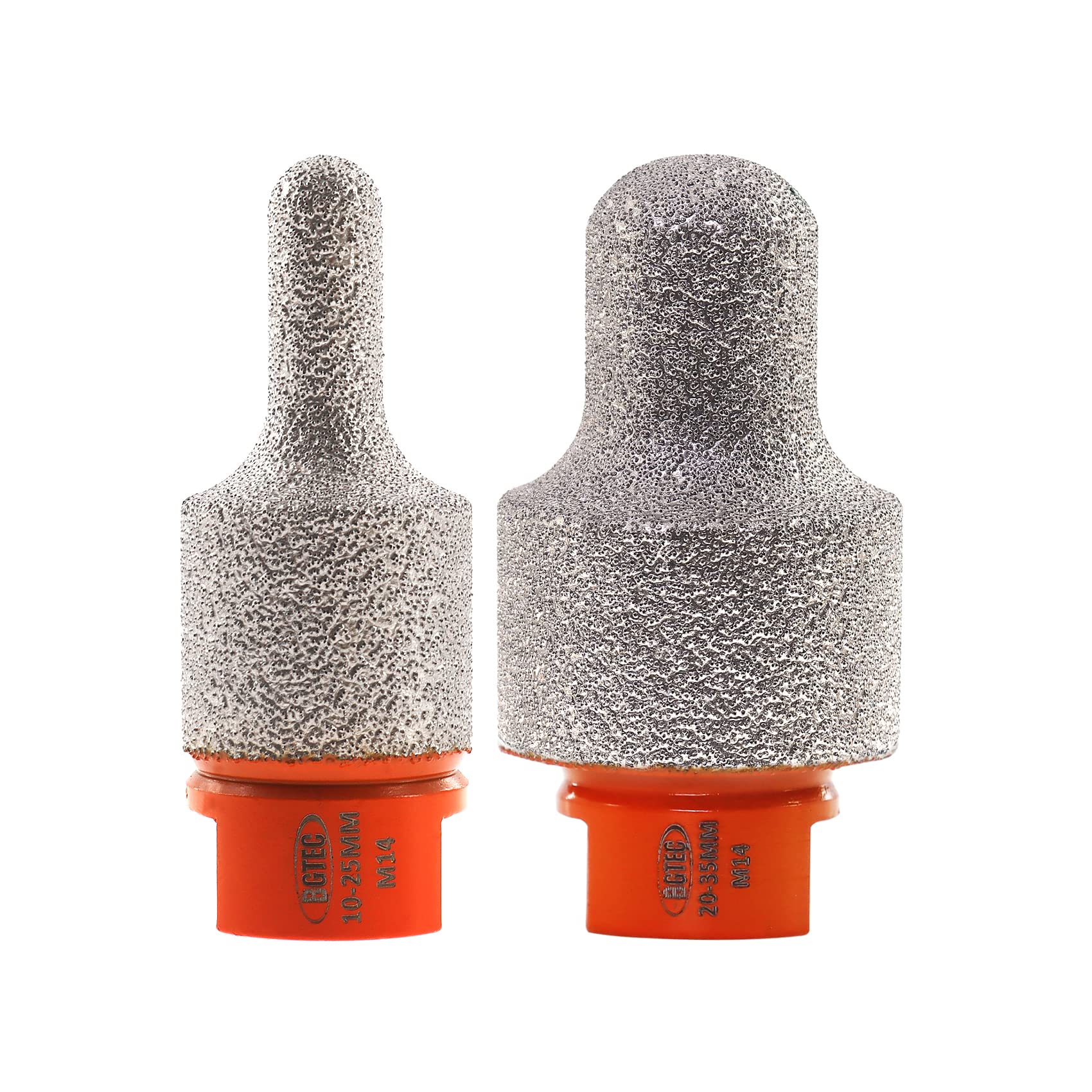 BGTEC Diamond Finger Milling Bit Set Enlarging and Shaping Existing Holes for Ceramic Tile,Porcelain Tile,Marble,Granite M14 Thread, 2Pcs