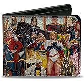 Buckle-Down Men's Standard Bifold Wallet Justice League, 4.0" x 3.5"