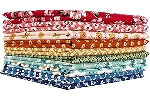 Lily Bella Fabrics Flea Market Fat Quarter Bundle (10 Pieces) by Lori Holt for Riley Blake (LH.FLEAMARKET.A.10FQ)