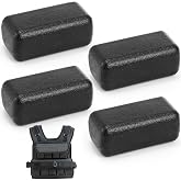 LEIFIDE 4 Pcs 2.6/3.3 lb Iron Weights for Weighted Vest, Cast Iron Ingots for Adjustable Weight Vest, Strength Training Equipment