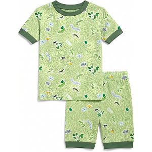VAENAIT BABY Kids Viscose From Bamboo Pajamas Short Sleeve Premium Summer Sleepwear Toddler Boys Girls Pj Set 6M~12Y