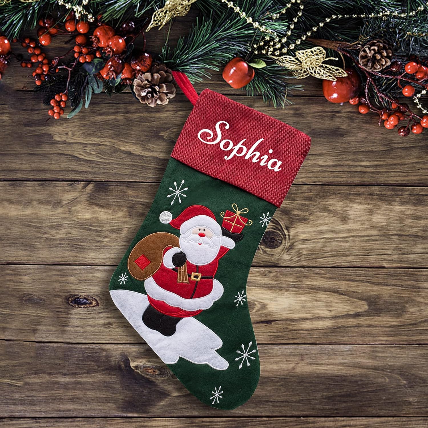 Stockings & Holders - Skartam Christmas Stockings Personalized Custom Name Stocking Xmas 1 2 3 4 6 Pack Holiday Decoration Gifts for Family Friends