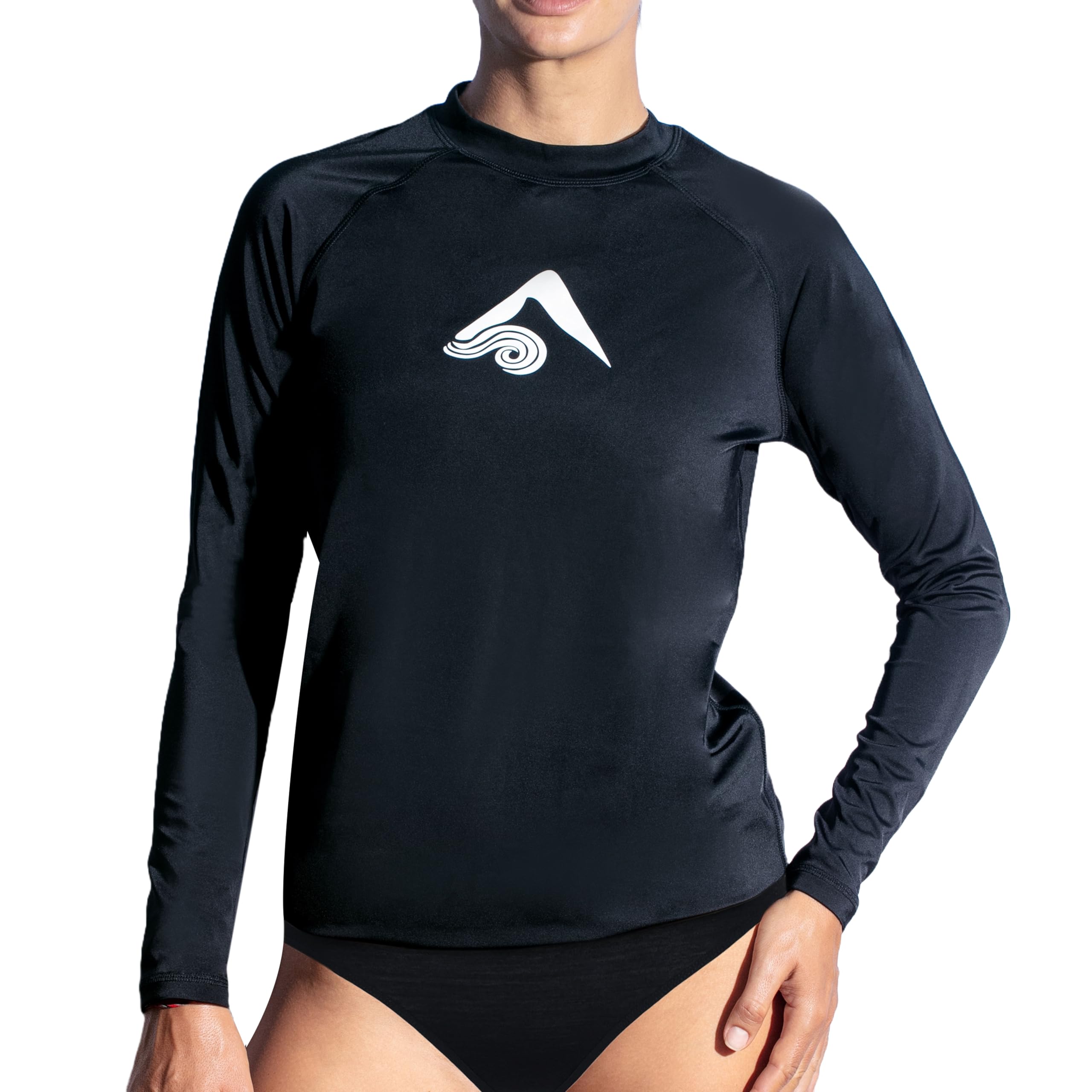 Photo 1 of Kanu Surf Women's Standard Keri Long-Sleeve UPF 50+ Rashguard, Black, X-Small