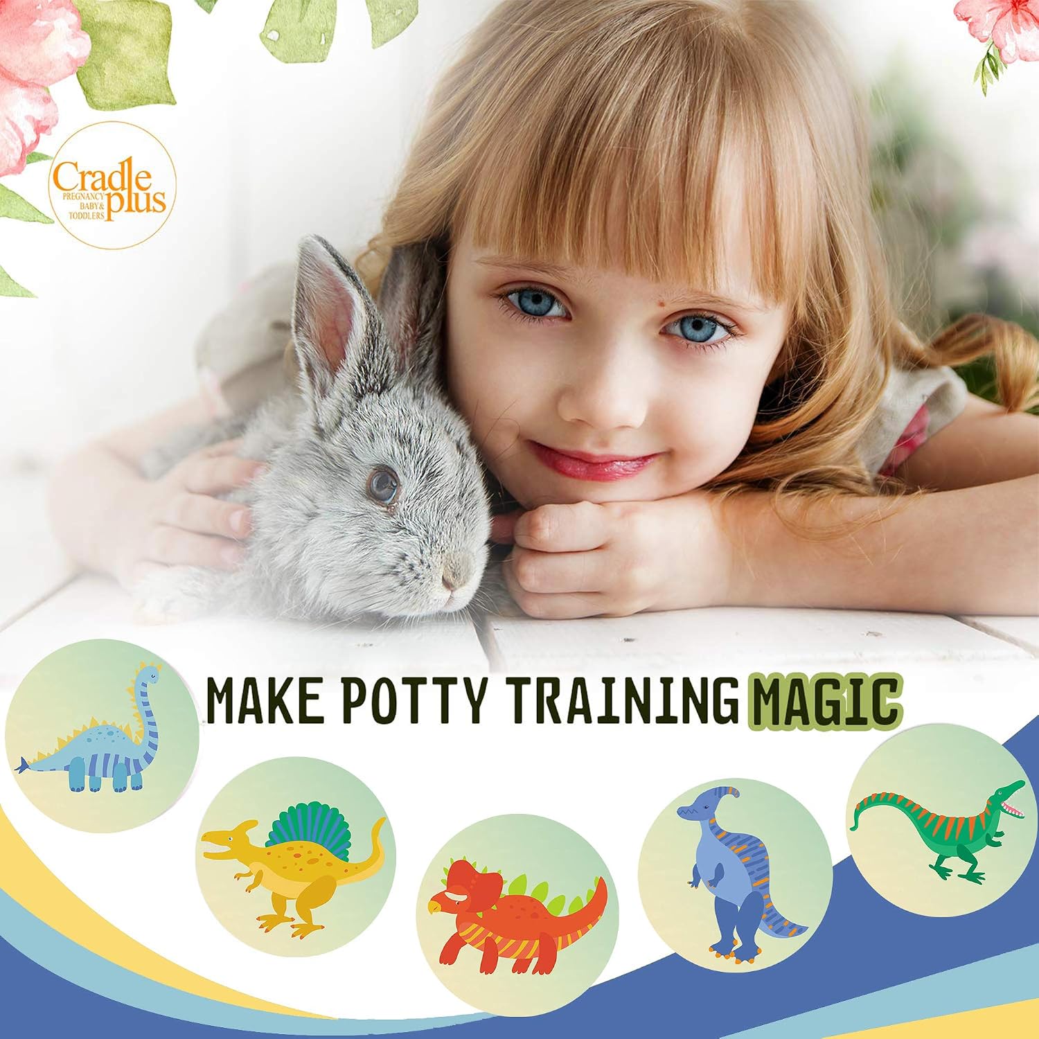 Potty Training Seat Magic Sticker, Dinosaur Potty Sticker, 5 Count (Pack of 1) - Image 3