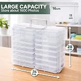 Zuvo Photo Storage Box 16 Cases Removable Dividers for 6x4 Photos view 5