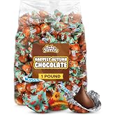 Thanksgiving Candy Foil Wrapped Milk Chocolates 1 lb - Fall Themed Milk Chocolate Candy - Perfect for Thanksgiving Candy Bowls, Party Favors &amp; Harvest Seasonal Gifts - Approx 100 Pieces