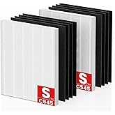 C545 Replacement Filter Ture HEPA Compatible with Winix C545 Air Purifier, for Winix Filter S, Part 1712-0096-00 and 2522-0058-00, Pack of 2 HEPA & 8 Activated Carbon PreFilter