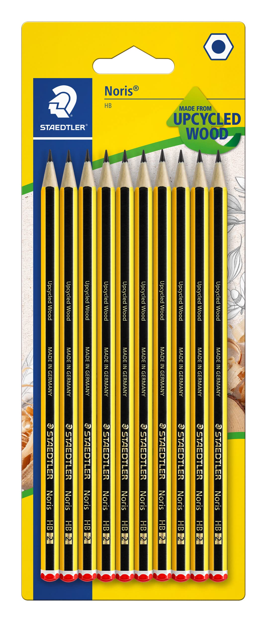 Staedtler Noris 120-2BK10D pencil, HB2, 10 pieces on blister card