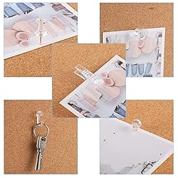 200 Pieces Push Pins Set, 5 Types Clear Thumb Tacks