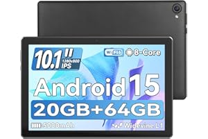 Jeazans Tablet,10.1 Inch Android 15 Tablet with 20GB RAM 64GB ROM 1TB Expansion, Octa-core Processor, HD IPS Touchscreen Dual