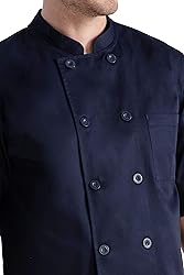 Chef Works Unisex Volnay Chef Coat, Navy, Large