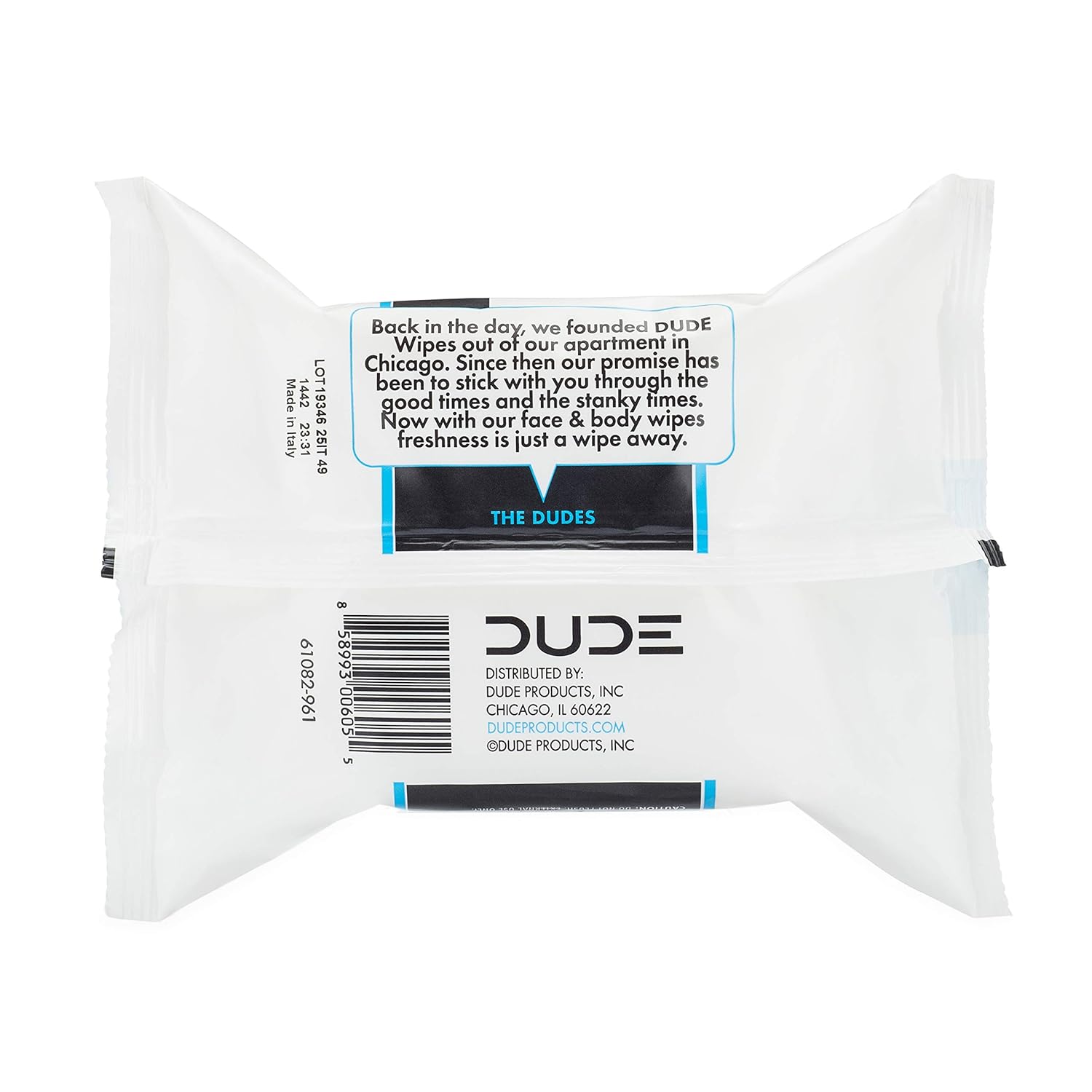 DUDE Face & Body Wipes 30 Count Unscented for Sensitive Skin Infused with Refreshing Sea Salt & Soothing Aloe, Moisturizing Face Cleansing Cloths for Men, Hypoallergenic, Alcohol Free: Beauty