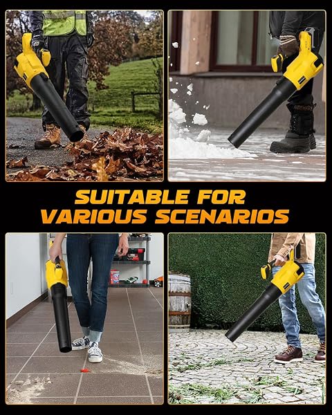 CORDLESS LEAF BLOWER COMPATIBLE WITH DEWALT 20V MAX BATTERY, 1500W BRUSHLESS MOTOR, 120MPH 500CFM HIGH-POWER ELECTRIC BLOWER, LIGHTWEIGHT HANDHELD YARD CLEANING TOOL FOR LAWN, GARDEN & PATIO