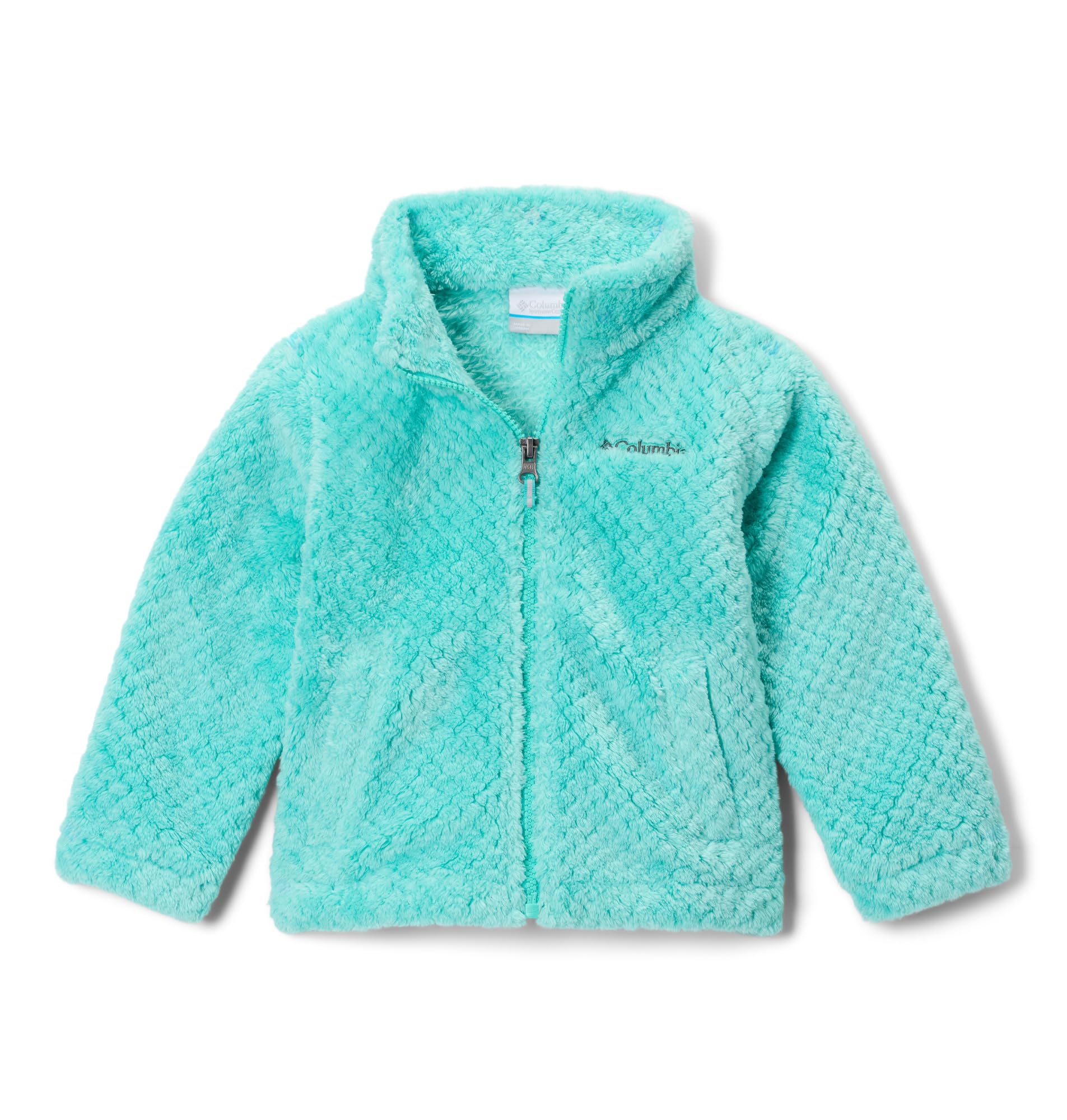 Columbia Youth Girls Toddler Fire Side Sherpa Full Zip Fleece Jacket, Dolphin, 2T Image