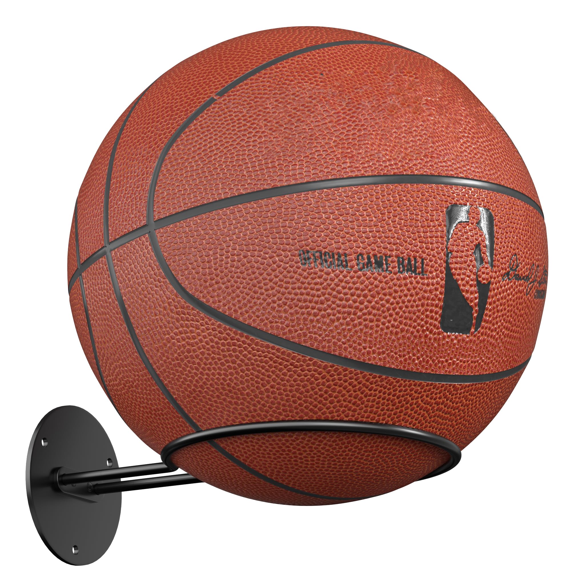 Photo 1 of jockcaras Ball Storage Holder Wall Mount: Black Room Decor for Basketball, Rugby, Soccer, Football, Baseball Display Rack - Boys Sports Accessories Organizer