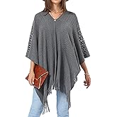 Soul Young Knitted Poncho Sweater for Women Ladies Pullover Wraps Cozy Topper shawl Cape