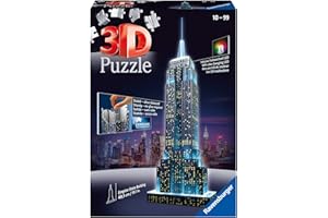 Ravensburger Empire State Building - Night Edition - 216 Piece 3D Jigsaw Puzzle for Kids and Adults - Easy Click Technology Means Pieces Fit Together Perfectly