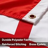 SHATCHI England St George Flag 5ft x 3ft with Brass Eyelets view 6