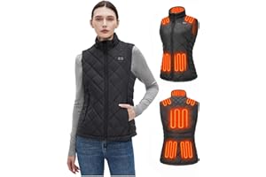 Glaais Heated Vest Women with Battery Pack 16000mAh 7.4V, Women's Heated Vest Warming Electric