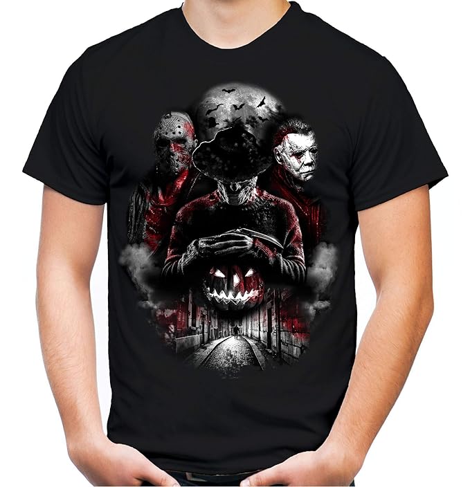 Uglyshirt89 Nightmare Gang Männer und Herren T-Shirt | Freddy Michael Myers Jason Voorhees