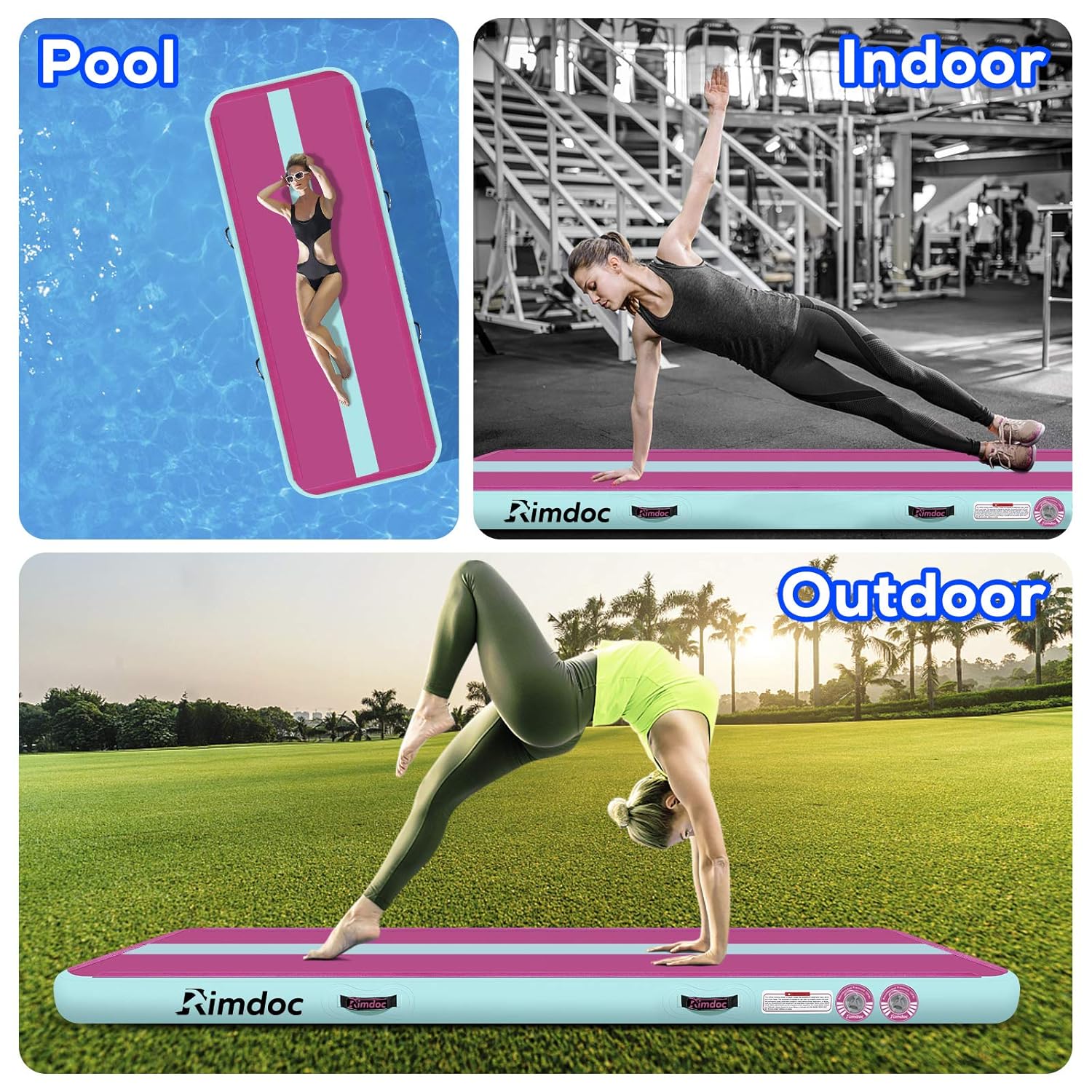 airtrack pool gymnastics mat