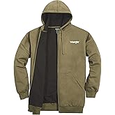 Wrangler Hoodies for Men Big and Tall - Thermal Lined Zip Up Sweatshirt