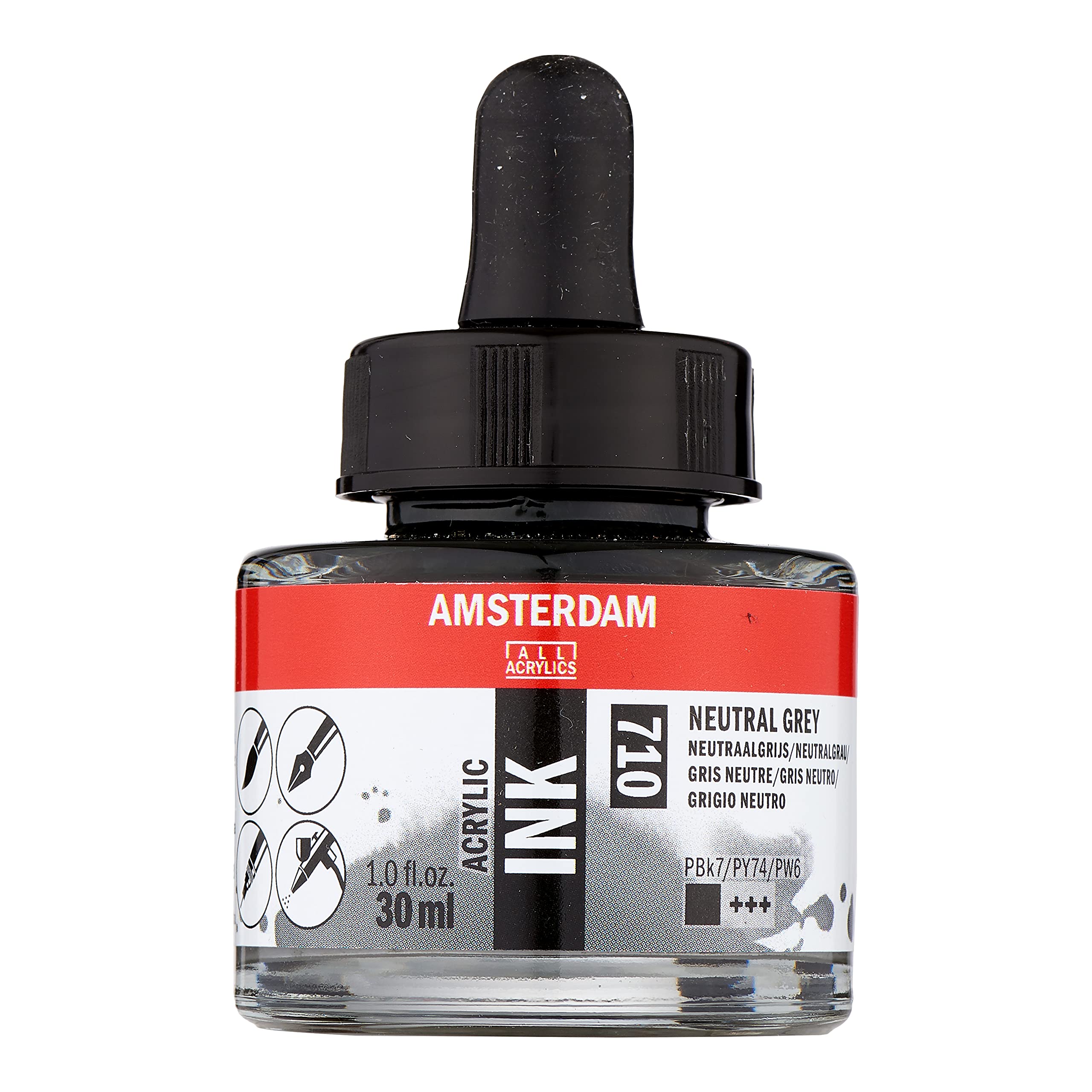 Amsterdam ACRYLC Ink NEUTRL Gry, Neutral Grey, One Size