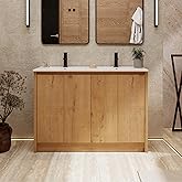 eclife 48" Bathroom Vanities with Sink Combo, Modern Freestanding Cabinet with Undermount White Basin, Soft Closing Doors, Ad