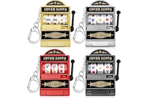 Panelee Slot Machine Keychain Bulk Las Vegas Keychains Mini Casino Kawaii Decoration for Las Vegas Carnival Party Gifts